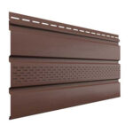 Софит частично перфорированный Оптима Каштан, 3м